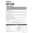 ROLAND SRA-200E Owners Manual ROLAND SRA-200E Owners Manual