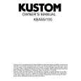KUSTOM KBA100 Owners Manual KUSTOM KBA100 Owners Manual