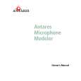 ANTARES ANTARES MICROPHONE MODELER Owners Manual ANTARES ANTARES MICROPHONE MODELER Owners Manual
