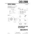 SONY CXS-2000 Service Manual SONY CXS-2000 Service Manual