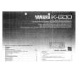 YAMAHA K-600 Owners Manual YAMAHA K-600 Owners Manual