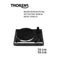 THORENS TD316 Owners Manual THORENS TD316 Owners Manual