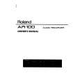 ROLAND AR-100 Owners Manual ROLAND AR-100 Owners Manual