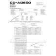 PIONEER CD-AD600 Owners Manual PIONEER CD-AD600 Owners Manual