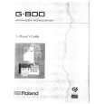 ROLAND G-800 Owners Manual ROLAND G-800 Owners Manual