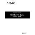 SONY VGCRA700 Owners Manual SONY VGCRA700 Owners Manual
