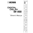 BOSS DE-200 Owners Manual BOSS DE-200 Owners Manual