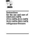 ZANUSSI ZG21/10PR Owners Manual ZANUSSI ZG21/10PR Owners Manual