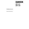 ZANKER ZKF291 Owners Manual ZANKER ZKF291 Owners Manual