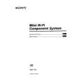 SONY MHC-551 Owners Manual SONY MHC-551 Owners Manual