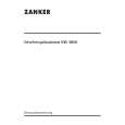 ZANKER GW3850W Owners Manual ZANKER GW3850W Owners Manual