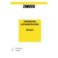 ZANUSSI DE6541 Owners Manual ZANUSSI DE6541 Owners Manual