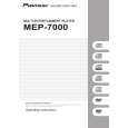 PIONEER MEP-7000/KUCXJ Owners Manual PIONEER MEP-7000/KUCXJ Owners Manual