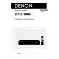 DENON DTU1000 Owners Manual DENON DTU1000 Owners Manual