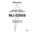 PIONEER MJ-D508/MYXJ Owners Manual PIONEER MJ-D508/MYXJ Owners Manual