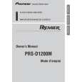 PIONEER PRS-D1200M/XS/UC Owners Manual PIONEER PRS-D1200M/XS/UC Owners Manual