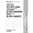 PIONEER S-DV1000SW/DFLXJI Owners Manual PIONEER S-DV1000SW/DFLXJI Owners Manual