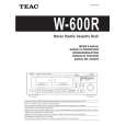 TEAC W600R Owners Manual TEAC W600R Owners Manual