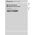 PIONEER DEH-P40MP Owners Manual PIONEER DEH-P40MP Owners Manual