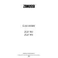 ZANUSSI ZGF981ICX Owners Manual ZANUSSI ZGF981ICX Owners Manual
