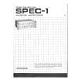 PIONEER SPEC-1 Owners Manual PIONEER SPEC-1 Owners Manual