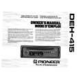PIONEER DEH-415 Owners Manual PIONEER DEH-415 Owners Manual