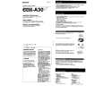 SONY CDX-A30RF Owners Manual SONY CDX-A30RF Owners Manual