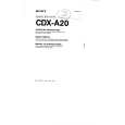 SONY CDX-A20 Owners Manual SONY CDX-A20 Owners Manual