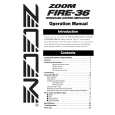 ZOOM FIRE-36 Owners Manual ZOOM FIRE-36 Owners Manual