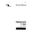 NAKAMICHI T100 Service Manual NAKAMICHI T100 Service Manual