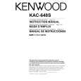 KENWOOD KAC648S Owners Manual KENWOOD KAC648S Owners Manual