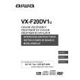 AIWA VX-F20DV1 Owners Manual AIWA VX-F20DV1 Owners Manual