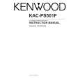 KENWOOD KAC-PS501F Owners Manual KENWOOD KAC-PS501F Owners Manual