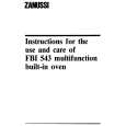 ZANUSSI FBi543B Owners Manual ZANUSSI FBi543B Owners Manual