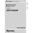 PIONEER DEH-P500UB/XN/UC Owners Manual PIONEER DEH-P500UB/XN/UC Owners Manual