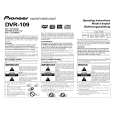 PIONEER DVR-109 Owners Manual PIONEER DVR-109 Owners Manual