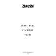 ZANUSSI ZLN76AMS Owners Manual ZANUSSI ZLN76AMS Owners Manual