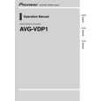 PIONEER AVG-VDP1/EW Owners Manual PIONEER AVG-VDP1/EW Owners Manual