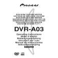 PIONEER DVR-A03/KB Owners Manual PIONEER DVR-A03/KB Owners Manual