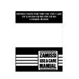 ZANUSSI ZBW965 Owners Manual ZANUSSI ZBW965 Owners Manual