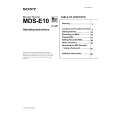 SONY MDSE10 Owners Manual SONY MDSE10 Owners Manual