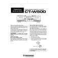 PIONEER CT-W500 Owners Manual PIONEER CT-W500 Owners Manual