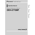 PIONEER DEH-2770MP/XM/CS Owners Manual PIONEER DEH-2770MP/XM/CS Owners Manual