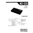 SONY MX-650 Service Manual SONY MX-650 Service Manual