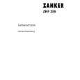 ZANKER ZKF255 Owners Manual ZANKER ZKF255 Owners Manual
