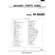 SHARP SF-8600 Parts Catalog SHARP SF-8600 Parts Catalog