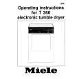 MIELE T366 Owners Manual MIELE T366 Owners Manual