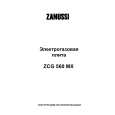 ZANUSSI ZCG560MX Owners Manual ZANUSSI ZCG560MX Owners Manual