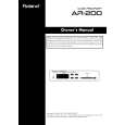 ROLAND AR-200 Owners Manual ROLAND AR-200 Owners Manual