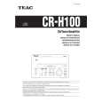 TEAC CR-H100 Owners Manual TEAC CR-H100 Owners Manual